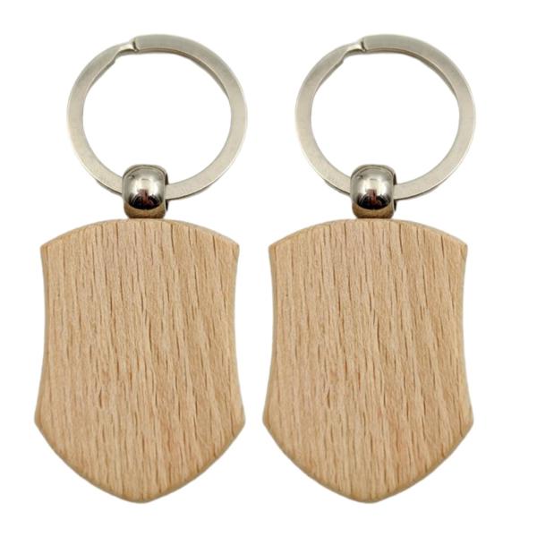 10xブランク木製キーホルダーDIYウッドスライスキーホルダー焼き絵用キーリング