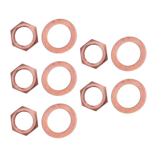 エレクトリックギター/ベースジャック用の交換用ギター六角ナットワッシャーセットパーツ