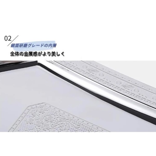 家庭用サービングトレイ パーティ ステンレス スナックトレイ フルーツプレート ティートレイ ゴールドトリム