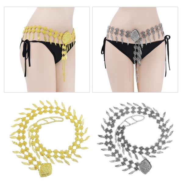 女性チェーンベリーダンスベルトボディーボディ衣装女の子