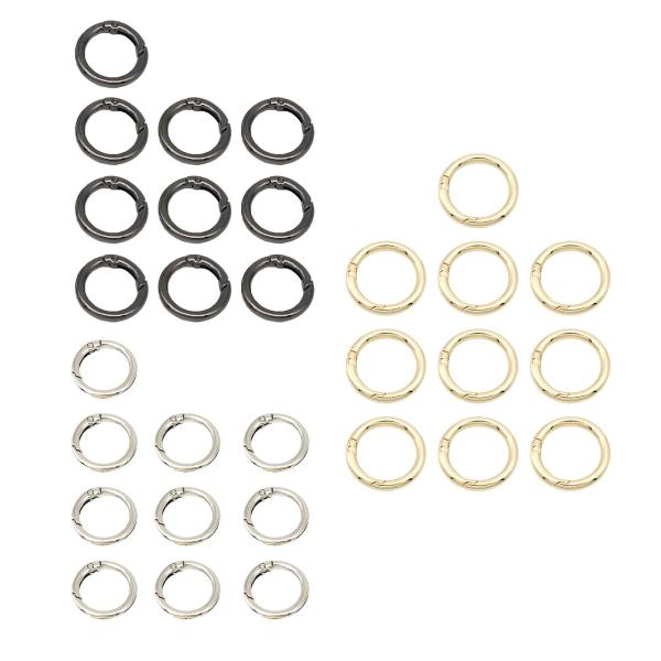10xスプリングOリングカラビナスプリングキーリングバックルプッシュスナップフックメタル