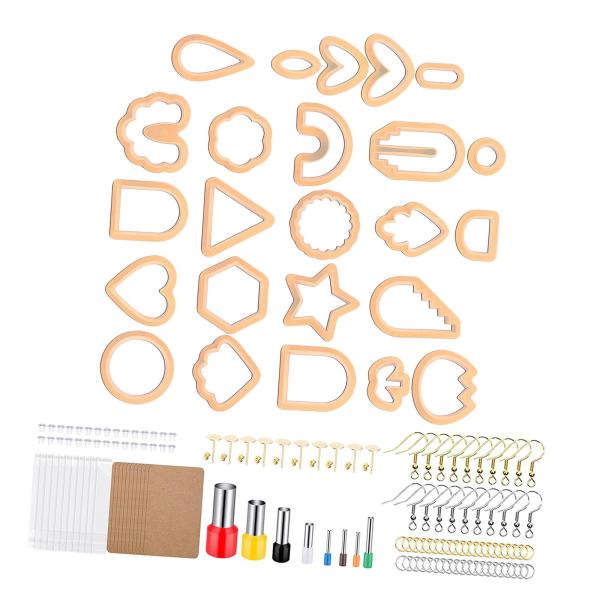 142x ポリマークレイイヤリング用カッター スタイリッシュなギフト作り ジュエリー作り用