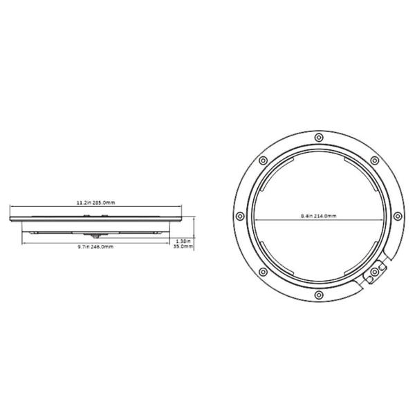 8.4インチ デッキプレート ハッチカバー 取り外し可能 マリンヨット用 ノンスリップ