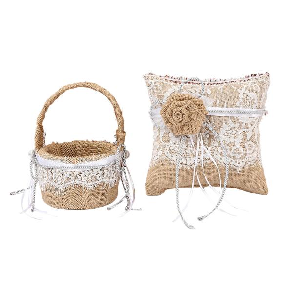 ヴィンテージ黄麻布の結婚式の花、写真の小道具、リネンリボンレトロ、素朴な刺繍の結婚式のアクセサリー、お祝いのパーティールームの装飾用