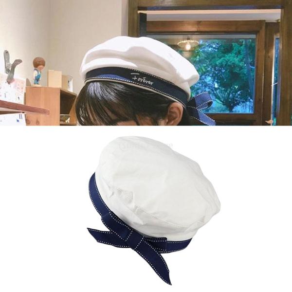 かわいい海軍セーラー帽子 ベレー帽 海軍風 JK 調節可能な 学院風 