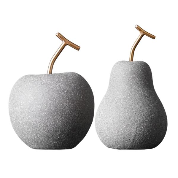 モダンな 3D フルーツ像 セラミック フィギュア 卓上 クラフト  オーナメント アートワーク アート装飾 本棚 結婚式  オフィス用