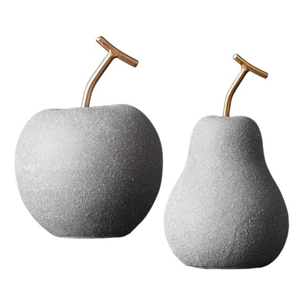 モダンな 3D フルーツ像 セラミック フィギュア 卓上 クラフト  オーナメント アートワーク アート装飾 本棚 結婚式  オフィス用