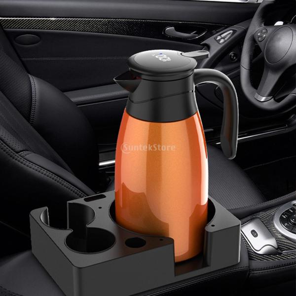 車用ケトル 湯沸し器 車載 車用ポット 12V 24V  トラック カーケトル やかん 旅行  温度表示 多機能 二重層 保温 長時間運転 