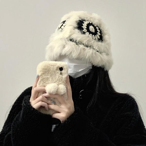 レディース 冬用 フィッシャーマンハット 女性用 大人用 カジュアル プラッシュ バケツハット 旅行用