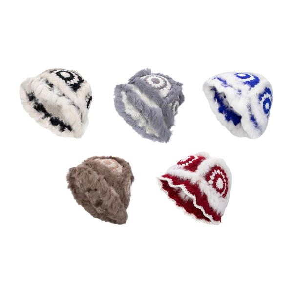 レディース 冬用 フィッシャーマンハット 女性用 大人用 カジュアル プラッシュ バケツハット 旅行用