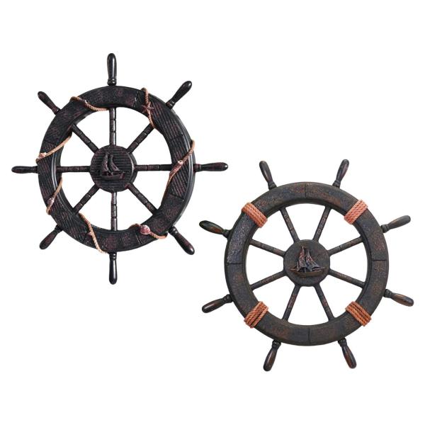 木製船のハンドル ボート ステアリング写真撮影継手 ドア吊り飾り 舵