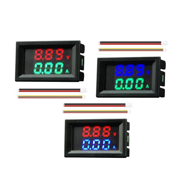 デジタル電圧計電流計 DC 100V 10A LED デュアル デジタル ディスプレイ メーター