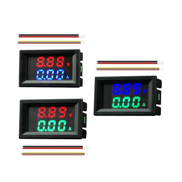 デジタル電圧計電流計 DC 100V 10A LED デュアル デジタル ディスプレイ メーター