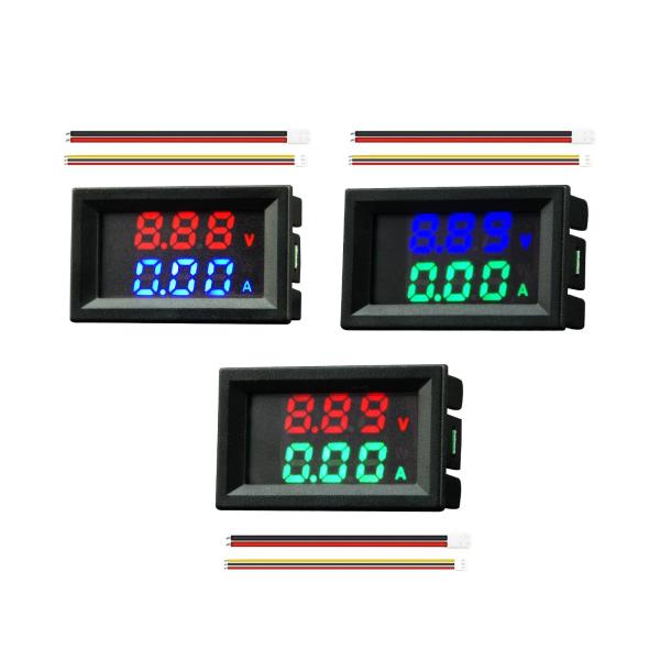 デジタル電圧計電流計 DC 100V 10A LED デュアル デジタル ディスプレイ メーター