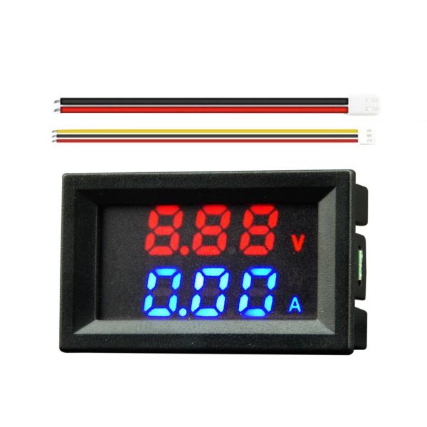 デジタル電圧計電流計 DC 100V 10A LED デュアル デジタル ディスプレイ メーター