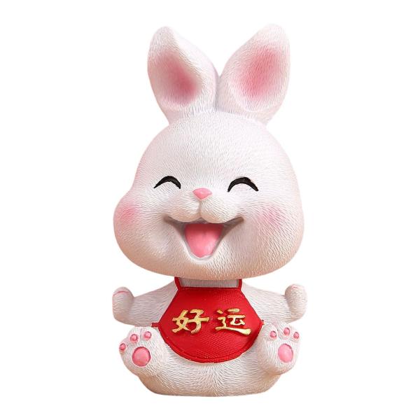 ウサギの像 小さなウサギの置物 樹脂クラフト オフィス ケーキデコレーション用