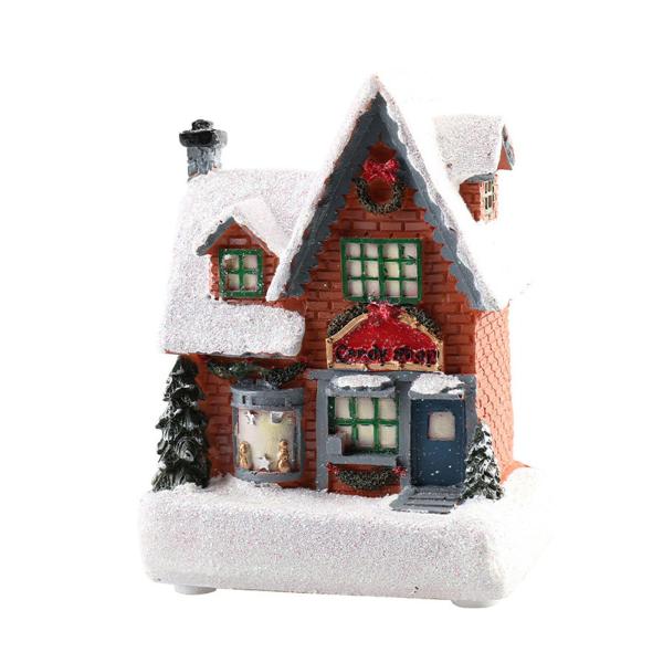 クリスマス ミニハウス ビレッジ ミニチュア ドールハウス 冬 雪風景