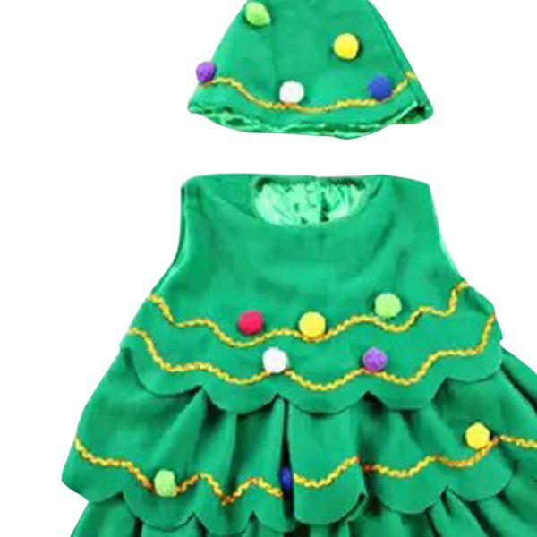 子供コスプレセットクリスマスツリーの服の装飾ドレスアップ写真の小道具