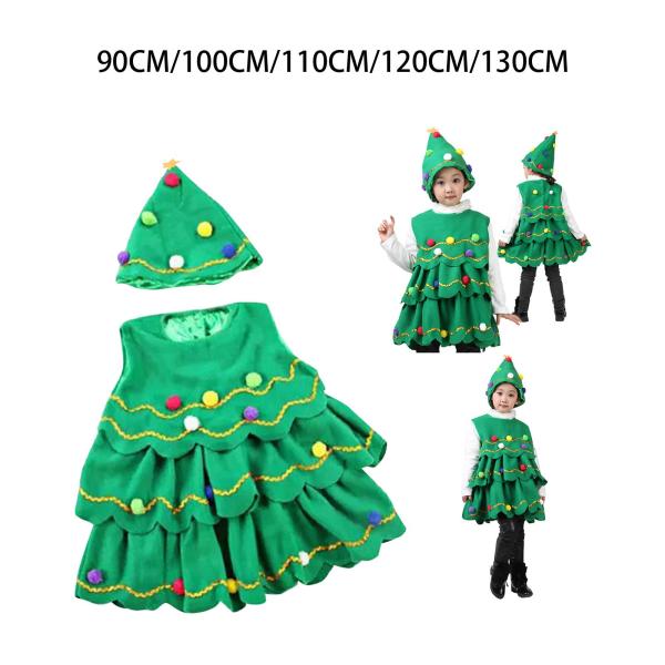 子供コスプレセットクリスマスツリーの服の装飾ドレスアップ写真の小道具