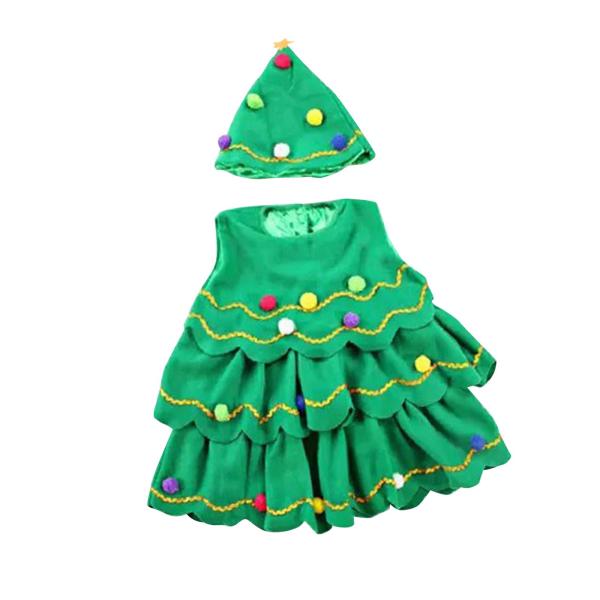 子供コスプレセットクリスマスツリーの服の装飾ドレスアップ写真の小道具