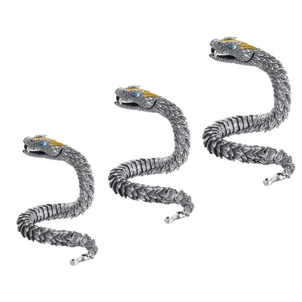 ブレスレット バングル 銅 ゴシック ドラゴン型 ブレスレット バイカー 