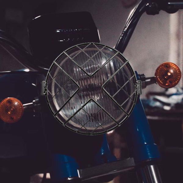 5.75インチ オートバイ ヘッドランプ メッシュ  ガード 保護 改造用