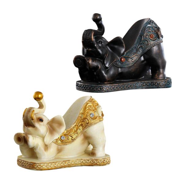 象の置物 樹脂像 彫刻 装飾 アートクラフト ボトルラックホルダー