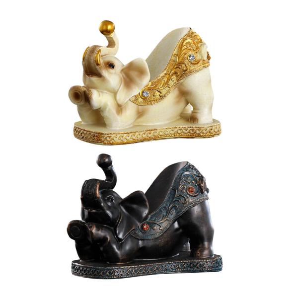 象の置物 樹脂像 彫刻 装飾 アートクラフト ボトルラックホルダー