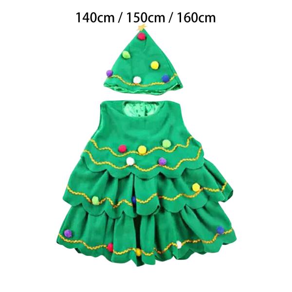 キッズ コスプレ セット クリスマスツリー 装飾服 お祝い ラウンドネック ファンシー