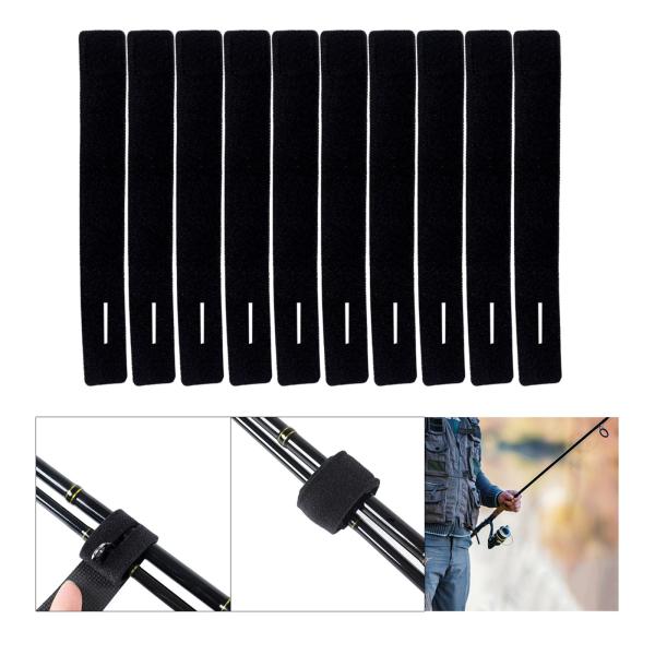 10x 釣り竿ベルト固定ファスナー ロッド ストラップ釣り竿ホルダー フライロッド用