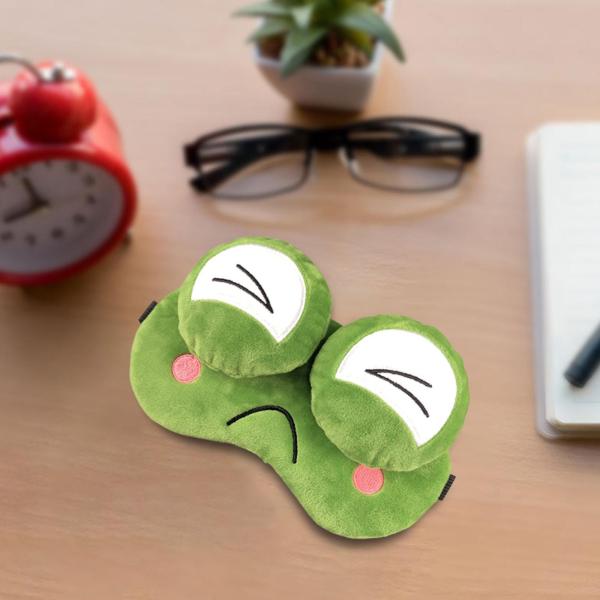 アイマスク カエル 面白い表情 おしゃれ かわいい 睡眠マスク 遮光効果 調節可能 ぬいぐるみ アイシェードカバー 目カバー 3D 立体型