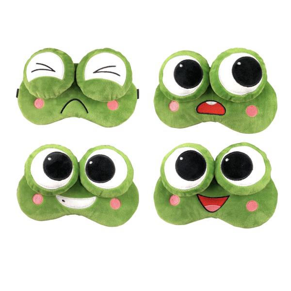 アイマスク カエル 面白い表情 おしゃれ かわいい 睡眠マスク 遮光効果 調節可能 ぬいぐるみ アイシェードカバー 目カバー 3D 立体型