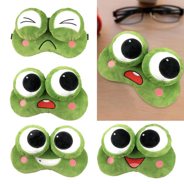 アイマスク カエル 面白い表情 おしゃれ かわいい 睡眠マスク 遮光効果 調節可能 ぬいぐるみ アイシェードカバー 目カバー 3D 立体型