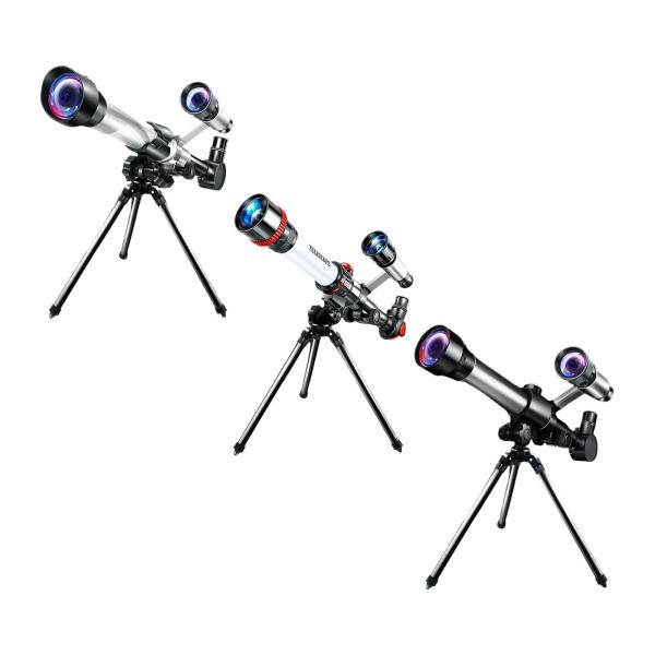 60mm 口径望遠鏡 ファインダー付き スコープ三脚 子供用 調節可能な三脚 旅行望遠鏡 20x 30x 40x 倍率接眼レンズ付き 耐久性