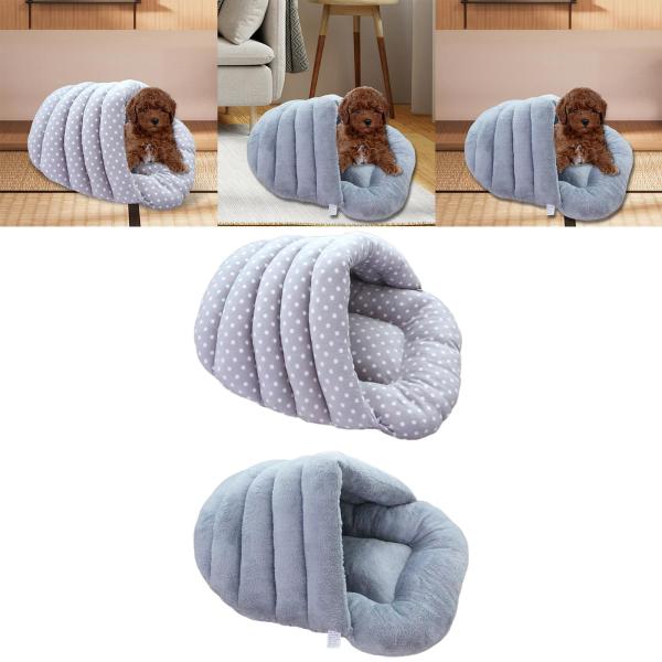 暖かい猫ベッド洞窟ペットテントソフトペット用品折りたたみ式素敵なアンチスリップボトムポータブル