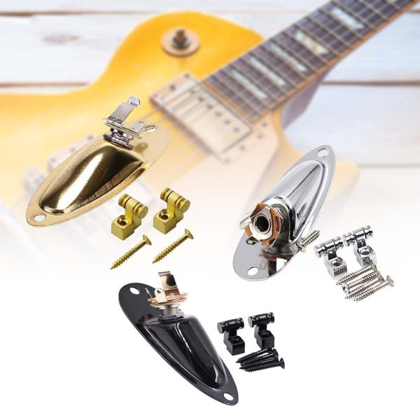 ギターローラーストリングツリーストリングリテーナー、エレクトリックギター用ギター入力ジャックプレート交換