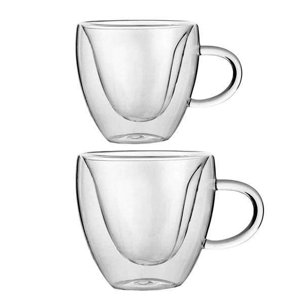 高ホウケイ酸二重壁コーヒーマグカプチーノマグ茶ガラスカップ耐熱ガラス製品茶ホット飲料カプチーノ水パーティー