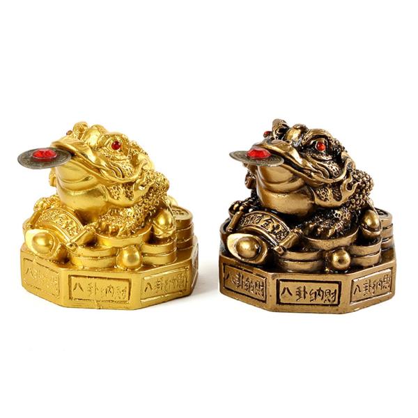 幸運のお守り 富のカエル 樹脂 ラッキーマネー カエル 新築祝いの装飾品