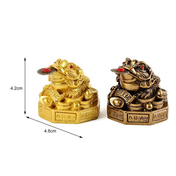 幸運のお守り 富のカエル 樹脂 ラッキーマネー カエル 新築祝いの装飾品