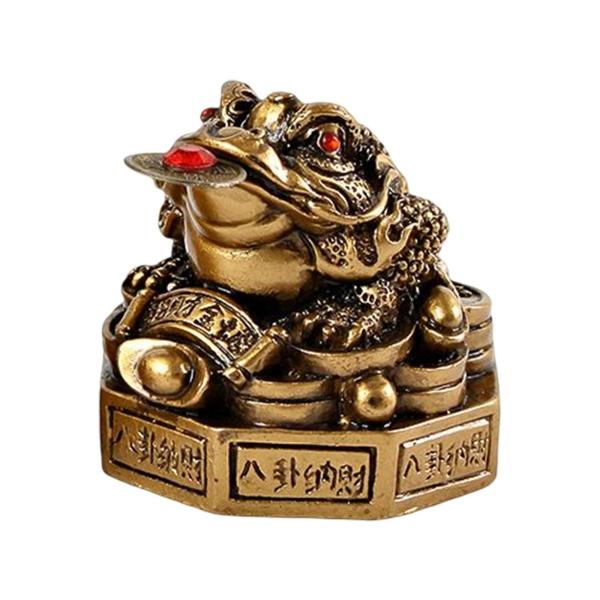 幸運のお守り 富のカエル 樹脂 ラッキーマネー カエル 新築祝いの装飾品