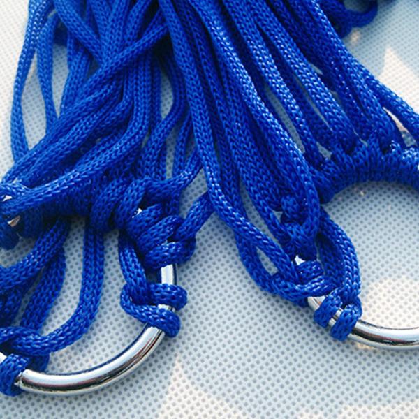 ハイキングガーデンヤード用のフック付きキャンプハンモックスイングネットスリーピングベッド