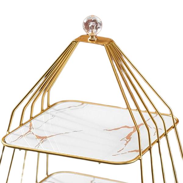 デスクトップホームウェディング用の2段カップケーキスタンドディスプレイタワーコンテナ