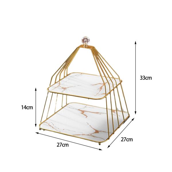デスクトップホームウェディング用の2段カップケーキスタンドディスプレイタワーコンテナ