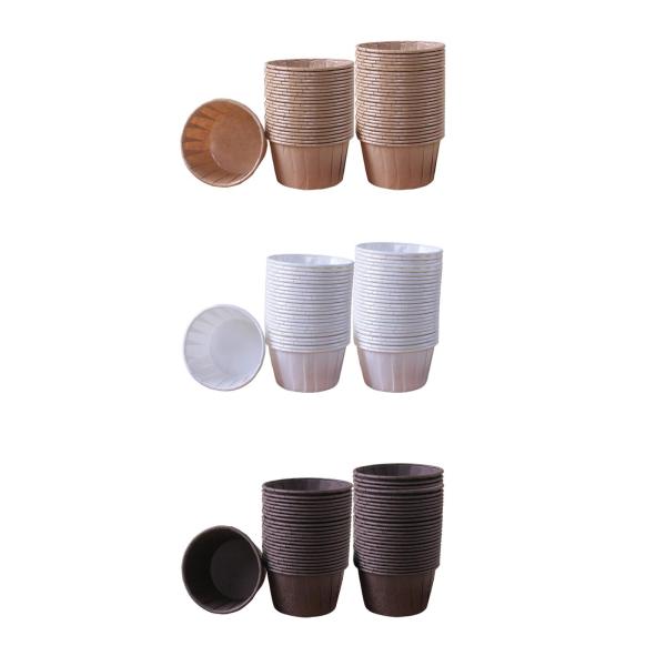 50ピース 耐油紙 カップケーキラッパー ベーキングカップ アクセサリー 耐久性