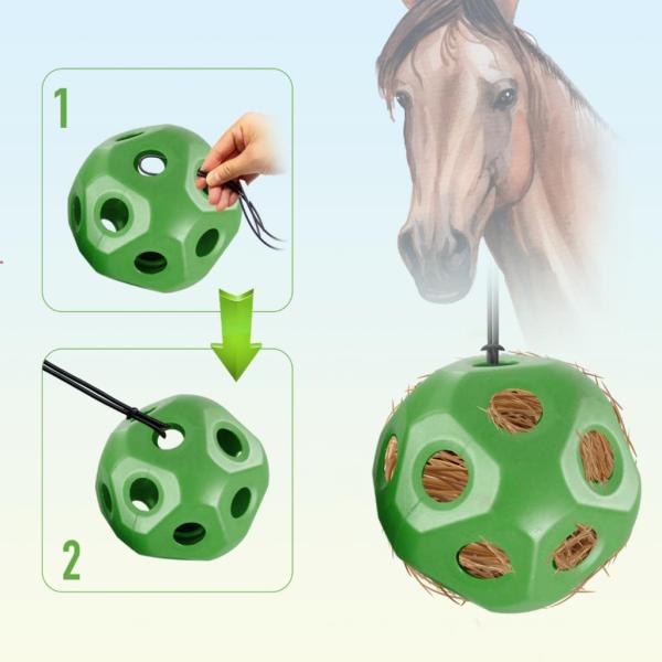 馬の御馳走ボール干し草フィーダーのおもちゃ、馬の羊のためのボールの餌付けのおもちゃ、馬の安定したストールパドックレスト