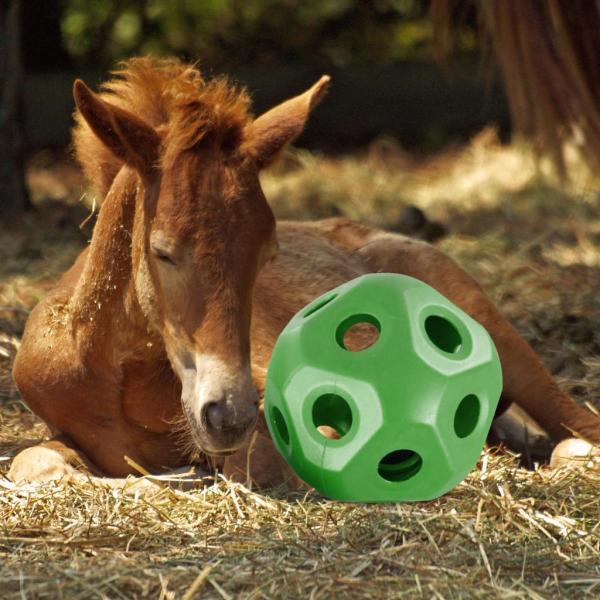 馬の御馳走ボール干し草フィーダーのおもちゃ、馬の羊のためのボールの餌付けのおもちゃ、馬の安定したストールパドックレスト