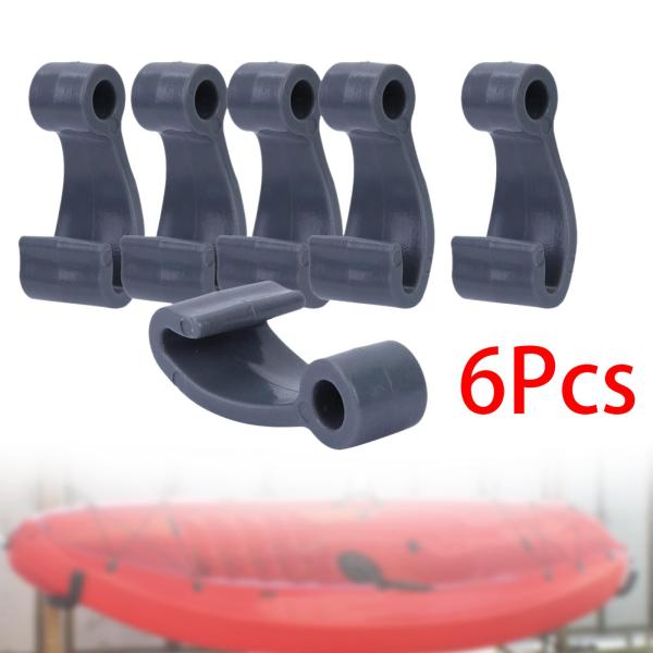 6 個カヤック ラッシング フック J フック釣りいかだバンジー ショック コード フック