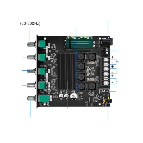 ストア ホーム シアター用オーディオ パワー アンプ ボード 2.1 チャネル 12V-24V