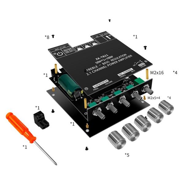 ストア ホーム シアター用オーディオ パワー アンプ ボード 2.1 チャネル 12V-24V