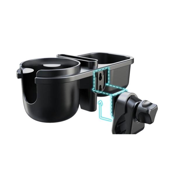 実用的なベビーカー カップ ホルダー安定した滑り止め携帯電話収納ラック子供旅行食事